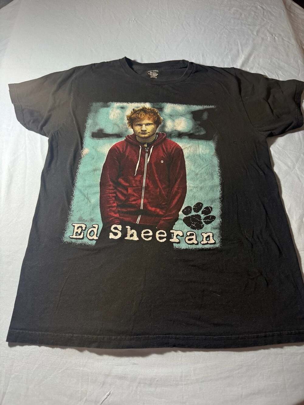 Ed Sheeran 2013 Tour Concert Graphic T-Shirt Black Large